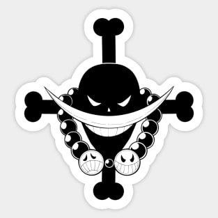 Whitebeard & Ace's Jolly Roger Sticker